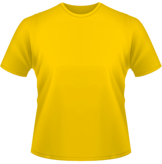 Männer-T-Shirt Standard gelb | 3XL